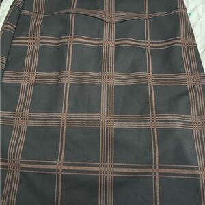 Plaid Skirt in Black and Brown